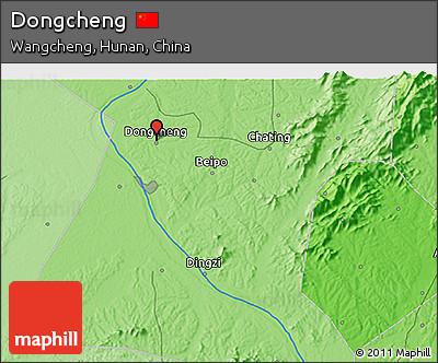 Political 3D Map of Dongcheng