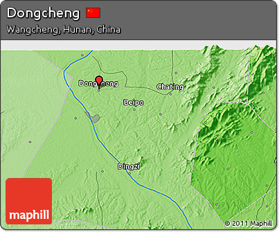 Political 3D Map of Dongcheng