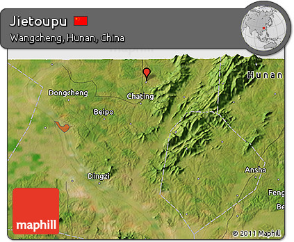 Satellite 3D Map of Jietoupu