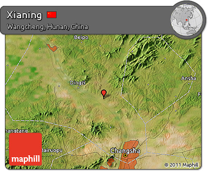 Satellite 3D Map of Xianing