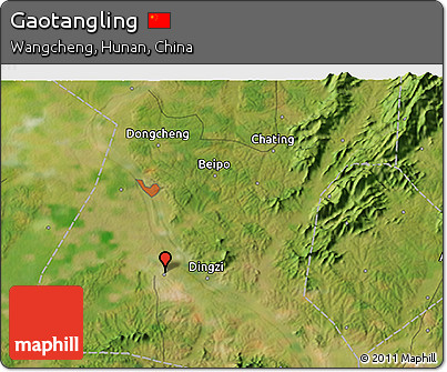 Satellite 3D Map of Gaotangling