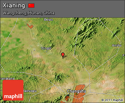Satellite 3D Map of Xianing