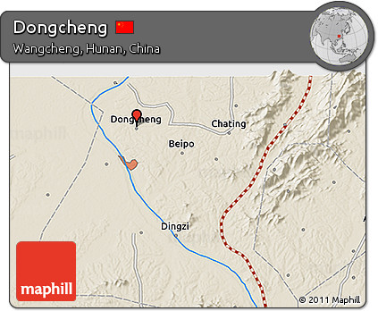 Shaded Relief 3D Map of Dongcheng