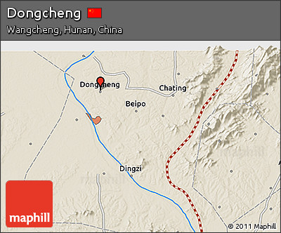 Shaded Relief 3D Map of Dongcheng