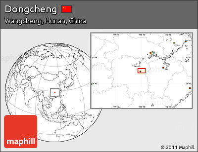 Blank Location Map of Dongcheng