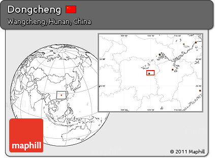 Blank Location Map of Dongcheng