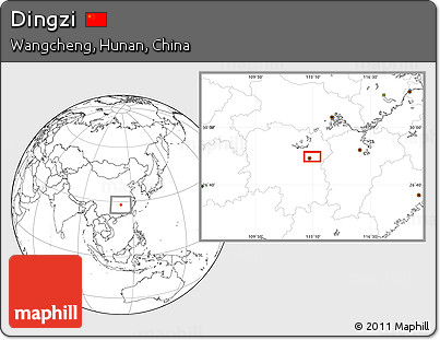 Blank Location Map of Dingzi