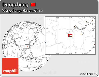 Blank Location Map of Dongcheng
