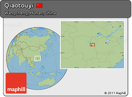 Savanna Style Location Map of Qiaotouyi