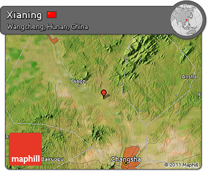 Satellite Map of Xianing