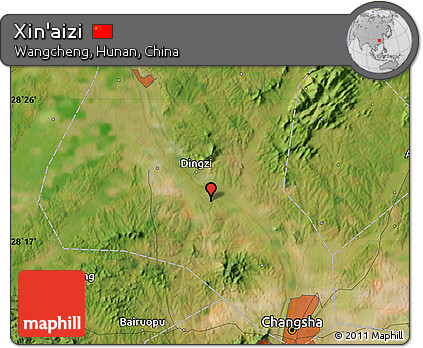 Satellite Map of Xin'aizi