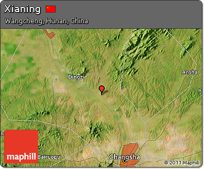 Satellite Map of Xianing