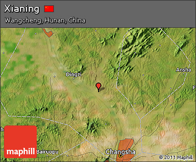 Satellite Map of Xianing