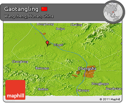 Physical Panoramic Map of Gaotangling