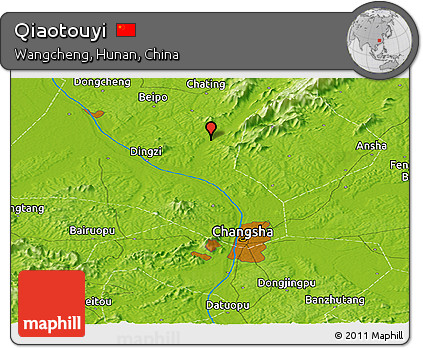 Physical Panoramic Map of Qiaotouyi