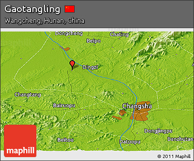 Physical Panoramic Map of Gaotangling