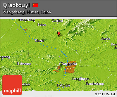 Physical Panoramic Map of Qiaotouyi