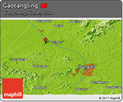 Physical Panoramic Map of Gaotangling