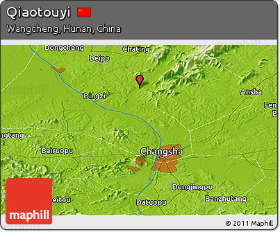 Physical Panoramic Map of Qiaotouyi