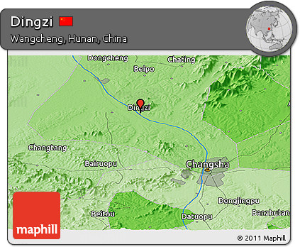 Political Panoramic Map of Dingzi