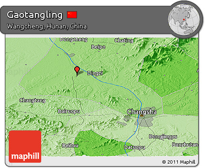Political Panoramic Map of Gaotangling