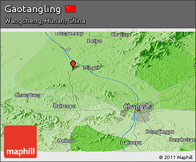 Political Panoramic Map of Gaotangling