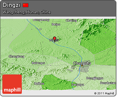 Political Panoramic Map of Dingzi