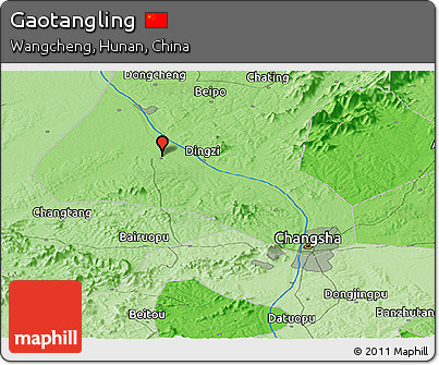 Political Panoramic Map of Gaotangling