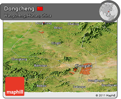Satellite Panoramic Map of Dongcheng