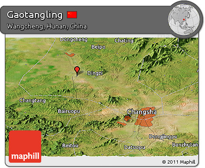 Satellite Panoramic Map of Gaotangling