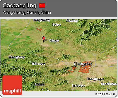 Satellite Panoramic Map of Gaotangling