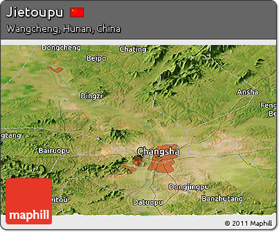 Satellite Panoramic Map of Jietoupu
