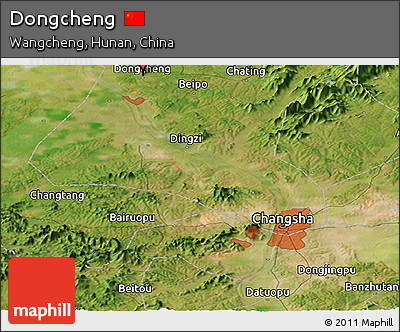 Satellite Panoramic Map of Dongcheng