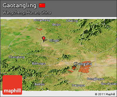 Satellite Panoramic Map of Gaotangling