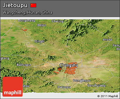 Satellite Panoramic Map of Jietoupu