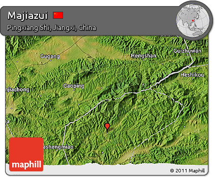 Satellite 3D Map of Majiazui