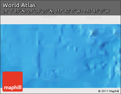 Political 3D Map of the Area around 28° 18' 5" N, 117° 13' 29" W