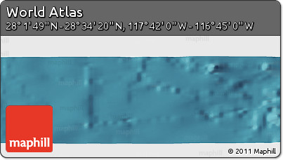 Satellite Panoramic Map of the Area around 28° 18' 5" N, 117° 13' 29" W