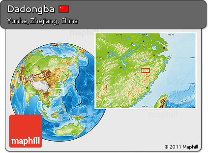 Physical Location Map of Dadongba