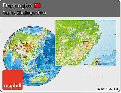 Physical Location Map of Dadongba