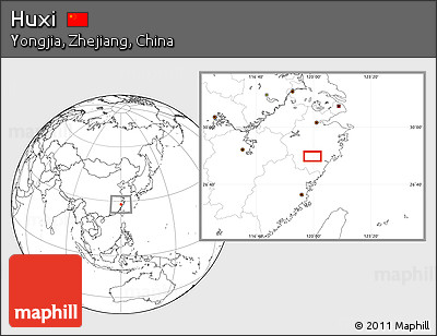 Blank Location Map of Huxi