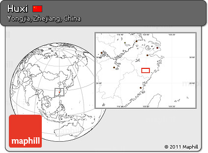 Blank Location Map of Huxi