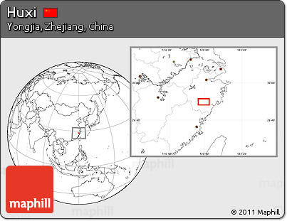 Blank Location Map of Huxi