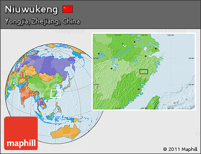Political Location Map of Niuwukeng