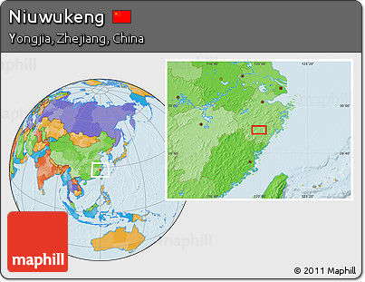 Political Location Map of Niuwukeng