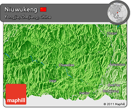 Political Panoramic Map of Niuwukeng