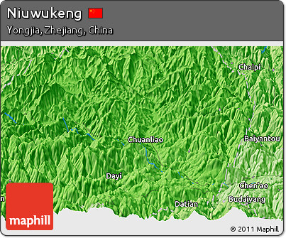 Political Panoramic Map of Niuwukeng