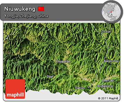 Satellite Panoramic Map of Niuwukeng