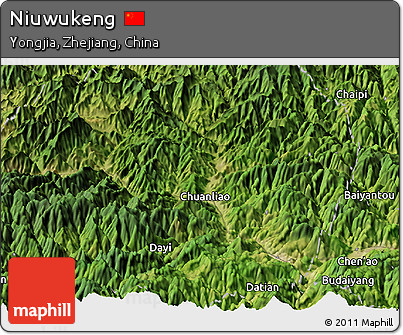Satellite Panoramic Map of Niuwukeng