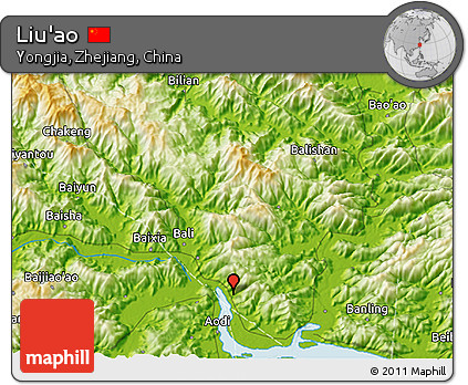 Physical 3D Map of Liu'ao